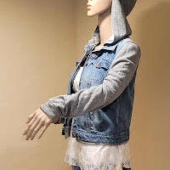 LEI Jean/Sweater hoodie jacket - Size: Medium - Picture 3 of 10